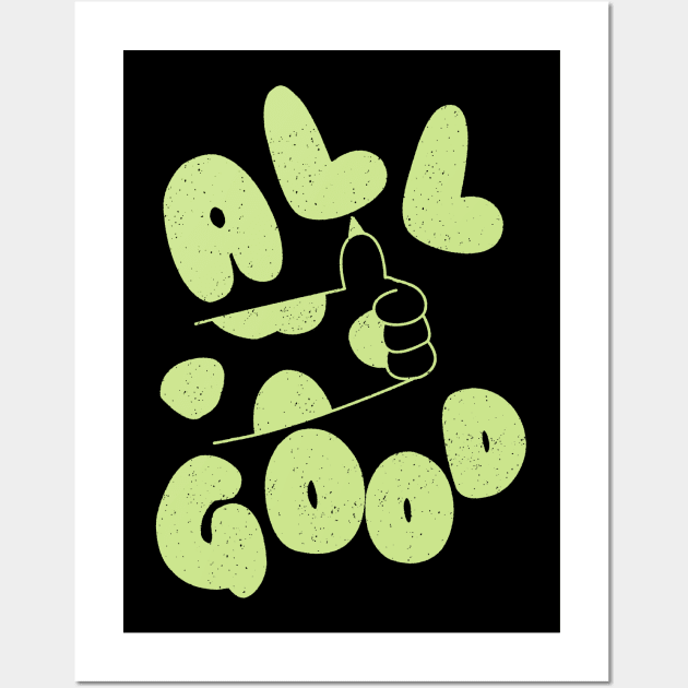 thumbs up all good cat paws Wall Art by teemarket